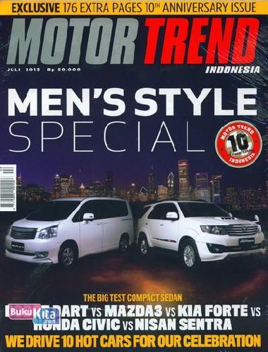 Cover Buku Majalah Motor Trend Indonesia Edisi Juli 2013