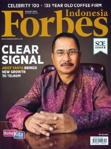 Cover Buku Majalah Forbes Indonesia Volume 4 Issue 8 - August 2013