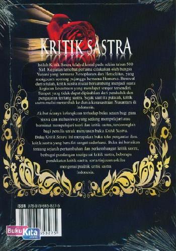 Cover Belakang Buku Kritik Sastra