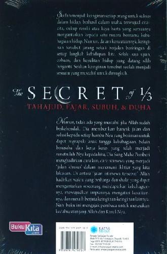 Cover Belakang Buku The Secret of 1/3 Tahajud, Fajar, Subuh dan Duha
