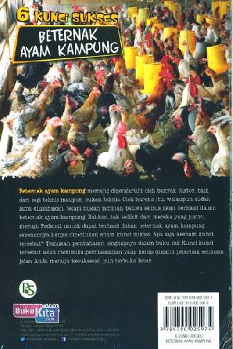 Cover Belakang Buku 6 Kunci Sukses Beternak Ayam Kampung Edisi Revisi