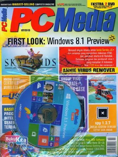 Cover Buku Majalah PC Media Ekonomis Edisi 07 - 2013 (Ekstra 2 DVD)