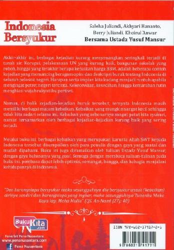 Cover Belakang Buku Indonesia Bersyukur