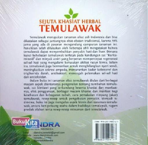 Cover Belakang Buku Sejuta Khasiat Herbal Temulawak : Penangkal Segala Penyakit & Penjaga Stamina Tubuh