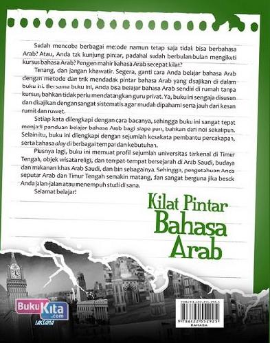 Cover Belakang Buku Kilat Pintar Bahasa Arab + Informasi Budaya, Pendidikan & Wisata Timur