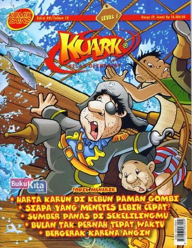 Cover Buku Komik Sains Kuark Level I Tahun IX edisi 09 : Harta Karun di Kebun Paman Gombi