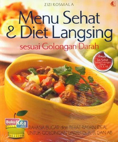 Cover Buku Menu Sehat dan Diet Langsing sesuai Golongan Darah