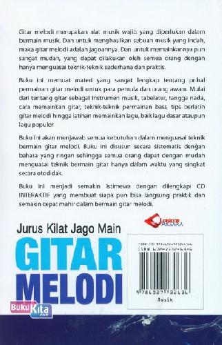 Cover Belakang Buku Jurus Kilat Jago Main Gitar Melodi Secara Otodidak