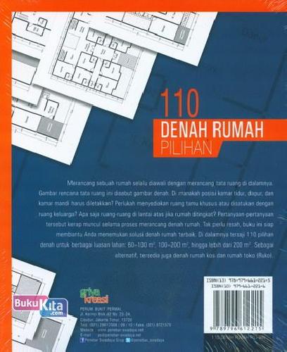 Cover Belakang Buku 110 Denah Rumah Pilihan