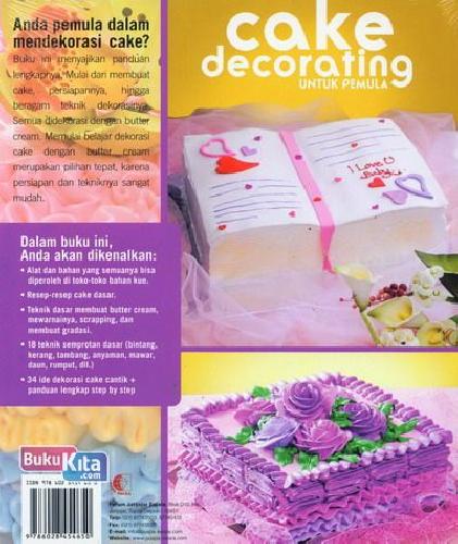 Cover Belakang Buku Cake Decorating Untuk Pemula