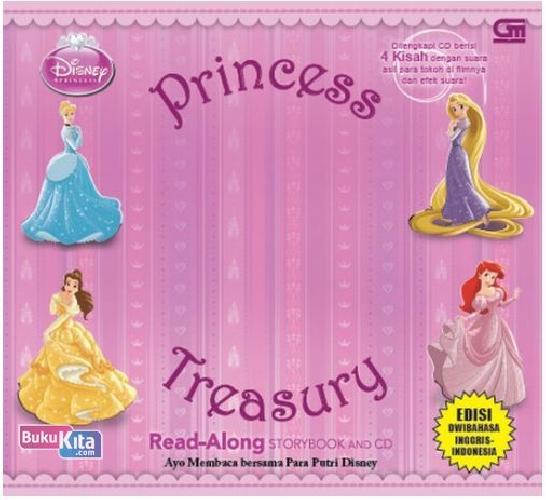 Cover Buku Disney Princess Treasury Read-Along Storybook and CD - Ayo Membaca Bersama Para Putri Disney
