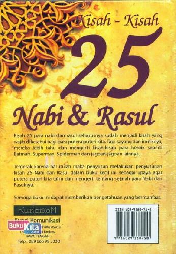 Cover Belakang Buku Kisah-Kisah 25 Nabi dan Rasul (Sejarah lengkap & Mukjizatnya) 