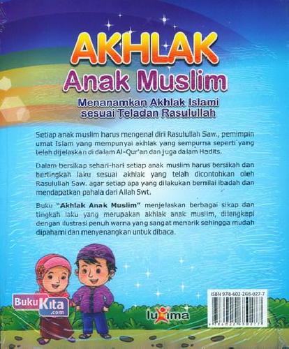 Cover Belakang Buku Akhlak Anak Muslim (Buku Pintar Anak Islam)