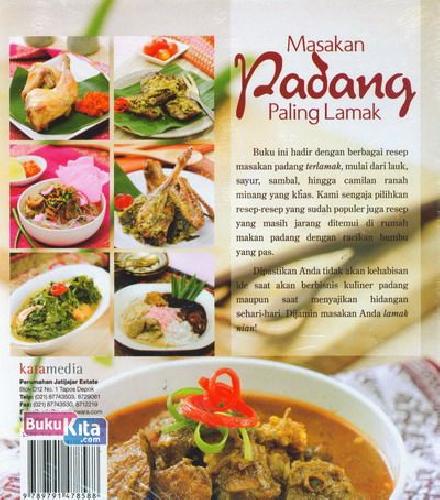 Cover Belakang Buku Masakan Padang Paling Lamak