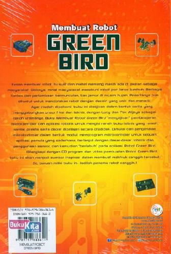 Cover Belakang Buku Membuat Robot Green Bird