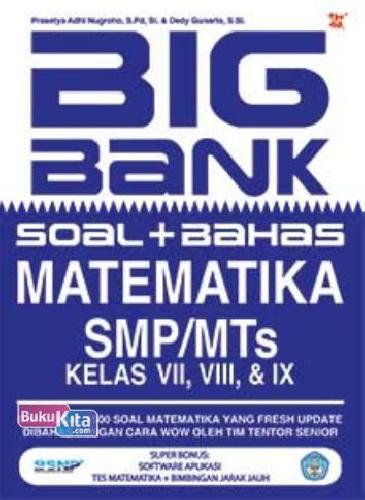 Cover Buku Big Bank Soal + Bahasa Matematika SMP/MTs Kelas VII, VIII, & IX