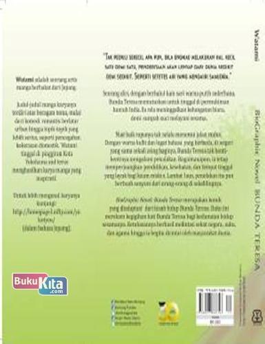 Cover Belakang Buku Biographic Novel: Bunda Teresa