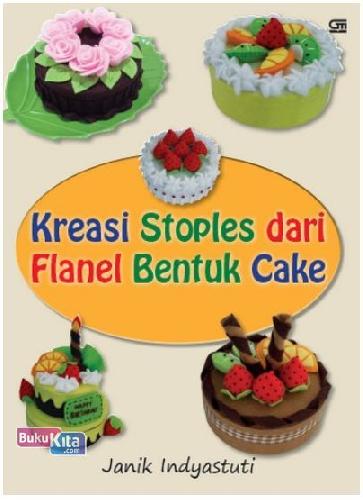 Cover Buku Kreasi Stoples dari Flanel Bentuk Cake