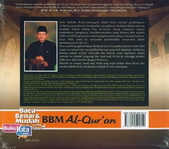 Cover Belakang Buku BBM Al-Quran Metode As-Surasmaniyyah
