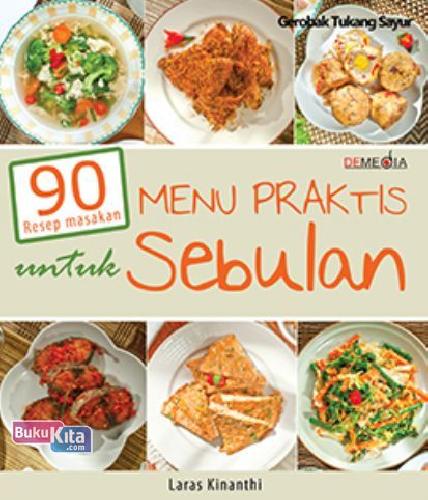 Cover Buku 90 Resep Masakan Menu Praktis untuk Sebulan