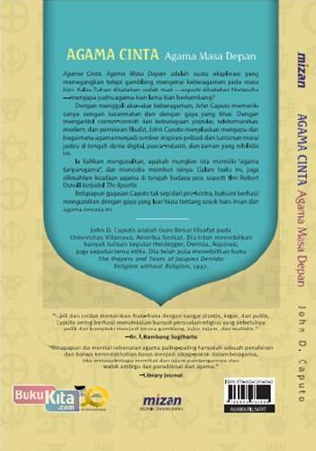Cover Belakang Buku Agama Cinta. Agama Masa Depan
