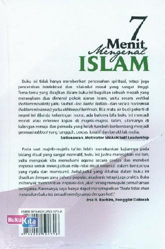Cover Belakang Buku 7 Menit Mengenal Islam