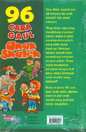 Cover Belakang Buku 96 Cara Gaul Anak Shaleh