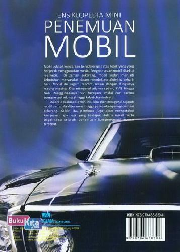 Cover Belakang Buku Ensiklopedia Mini : Penemuan Mobil