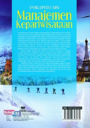 Cover Belakang Buku Ensiklopedia Mini : Manajemen Kepariwisataan