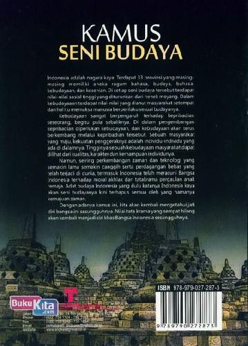Cover Belakang Buku Kamus Seni Budaya (Kamus Bergambar)