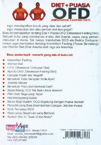 Cover Belakang Buku Diet+Puasa OFD (Obsessive Fasting Diet)