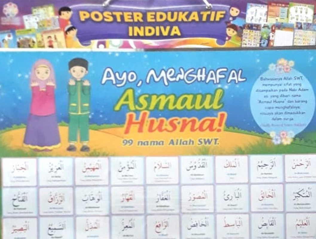 Cover Buku Poster Ayo, Menghafal Asmaul Husna
