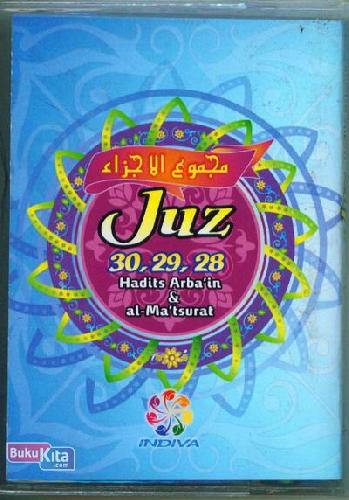 Cover Buku JUZ 30.29. 28 Hadits Arbain & al-Matsurat (warna biru)