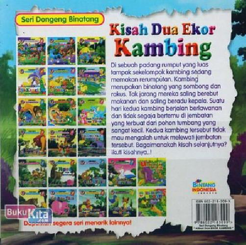 Cover Belakang Buku Kisah Dua Ekor Kambing (Bilingual+Full Color)