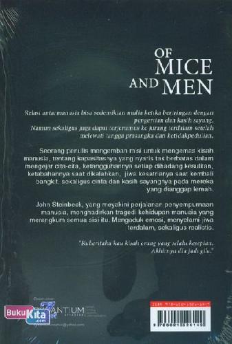 Cover Belakang Buku Of Mice And Men (Cover Baru)