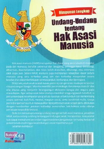 Cover Belakang Buku Himpunan Lengkap Undang-Undang tentang Hak Asasi Manusia