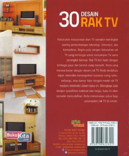 Cover Belakang Buku 30 Desain Rak TV