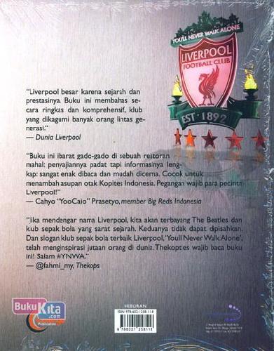 Cover Belakang Buku Liverpool FC You'll Never Walk Alone