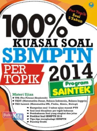 Cover Buku 100% Kuasai Soal SBMPTN 2014 Per Topik Saintek