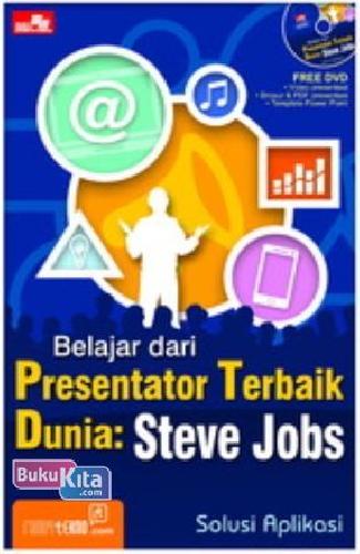 Cover Buku Belajar dari Presentator Terbaik Dunia Steve Jobs + DVD
