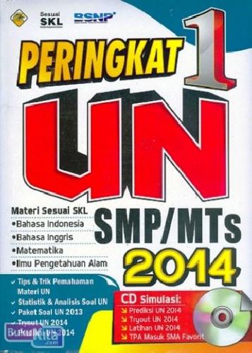 Cover Buku PERINGKAT 1 UN SMP/MTS 2014