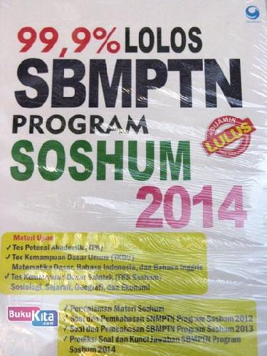 Cover Buku 99,9% Lolos SBMPTN Program Soshum 2014