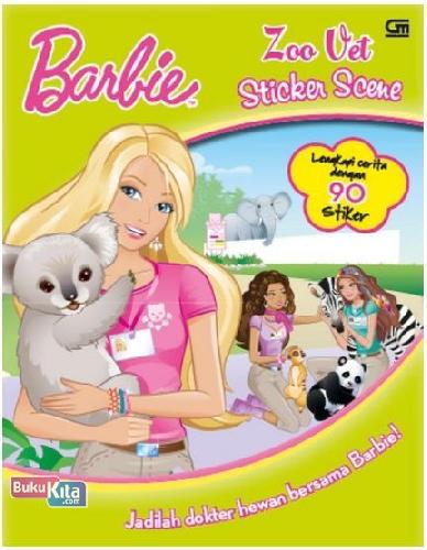 Cover Buku Barbie Zoo Vet & Horse Rider Sticker Scene