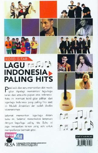 Cover Belakang Buku Kord Gitar Lagu Indonesia Paling Hits