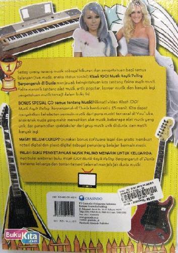 Cover Belakang Buku Kisah 1001 Musik Asyik Paling Berpengaruh di Dunia + CD