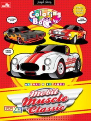 Cover Buku Coloring Book: Mobil Muscle Classic + STIKER
