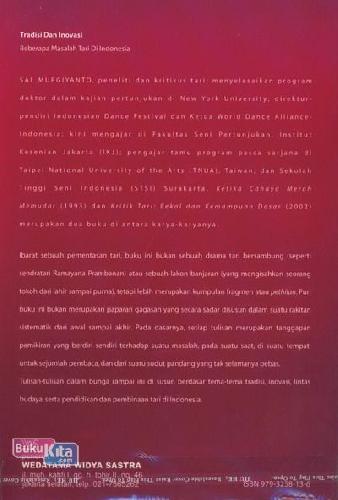 Cover Belakang Buku Tradisi dan Inovasi: Beberapa Masalah Tari di Indonesia