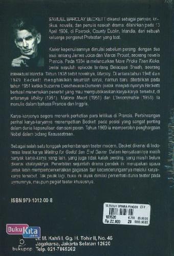Cover Belakang Buku Sepuluh Drama Pendek Samuel Beckett
