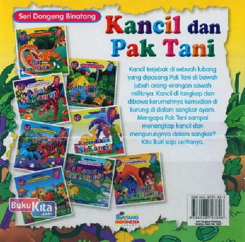 Cover Belakang Buku Kancil dan Pak Tani (Bilingual+Full Colour)