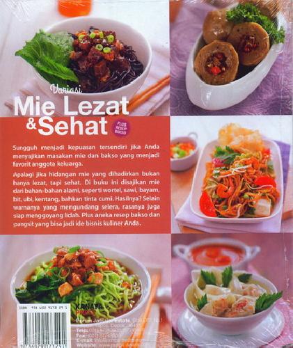 Cover Belakang Buku Variasi Mie Lezat & Sehat (Plus Resep Bakso)